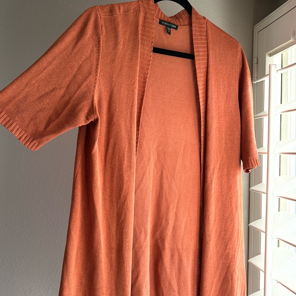 Eileen Fisher Short-Sleeved Cardigan Size M